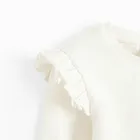 Cool Club, Bluzka dziewczęca z długim rękawem, prążkowana, biała