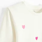Cool Club, Bluzka dziewczęca z długim rękawem, prążkowana, biała