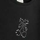 Cool Club, Bluzka dziewczęca z długim rękawem, prążkowana, czarna