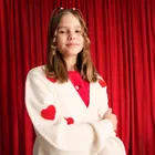 Cool Club, Bluzka dziewczęca z długim rękawem, prążkowana, czerwona