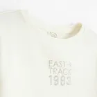 Cool Club, Bluzka dziewczęca z długim rękawem, prążkowana, ecru