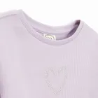 Cool Club, Bluzka dziewczęca z długim rękawem, prążkowana, fioletowa