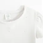 Cool Club, Bluzka dziewczęca z krótkim rękawem, prążkowana, biała