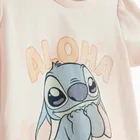 Cool Club, Bluzka dziewczęca z krótkim rękawem, różowa, Lilo i Stitch