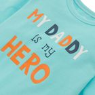 Cool Club, Body chłopięce z długim rękawem, niebieskie, My Daddy is my Hero