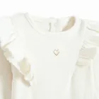 Cool Club, Body dziewczęce z długim rękawem, prążkowane, białe