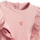 Cool Club, Body dziewczęce z długim rękawem, prążkowane, różowe