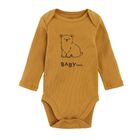 Cool Club, Body niemowlęce z długim rękawem, bawełna organiczna, misie, zestaw, 5 szt.