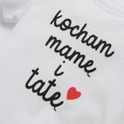 Cool Club, Body niemowlęce z krótkim rękawem, białe, Kochame mamę i tatę