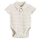 Cool Club, Body polo chłopięce z krótkim rękawem, frotte, beżowe