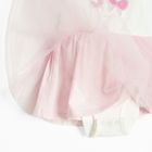 Cool Club, Body sukienka dziewczęce z krótkim rękawem, biało-różowe