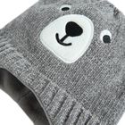 Cool Club, Czapka chłopięca z pomponami, szara
