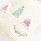 Cool Club, Czapka dziewczęca z pomponem, biała