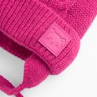Cool Club, Czapka dziewczęca z pomponem, wiązana, różowa