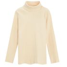 Cool Club, Golf dziewczęcy, prążkowany, ecru