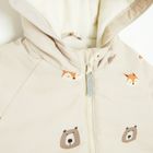 Cool Club, Kombinezon chłopięcy z kapturem, ocieplany, beżowy