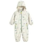 Cool Club, Kombinezon przeciwdeszczowy chłopięcy z kapturem, beżowy