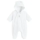 Cool Club, Kombinezon przejściowy niemowlęcy z kapturem, muślinowy, biały
