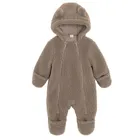 Cool Club, Kombinezon przejściowy niemowlęcy z kapturem, ocieplany, brązowy