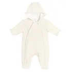 Cool Club, Kombinezon przejściowy niemowlęcy z kapturem, sztruksowy, beżowy