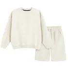 Cool Club, Komplet chłopięcy, Bluza ocieplana, Szorty, beżowy