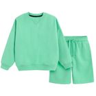 Cool Club, Komplet chłopięcy, Bluza ocieplana, Szorty, zielony