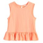 Cool Club, Komplet dziewczęcy, Bluzka bez rękawów, Spodnie materiałowe, wide, pomarańczowy