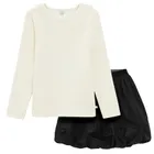 Cool Club, Komplet dziewczęcy, Bluzka z długim rękawem, prążkowana, Spódnica, mix