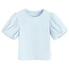 Cool Club, Komplet dziewczęcy, Bluzka z krótkim rękawem, Spodnie materiałowe, wide, niebieski