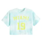 Cool Club, Komplet dziewczęcy, T-shirt, crop top, Szorty, niebieski