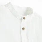 Cool Club, Koszula chłopięca z długim rękawem, z lnem, regular, biała