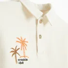 Cool Club, Koszulka polo chłopięca z krótkim rękawem, beżowa