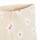 Cool Club, Legginsy dziewczęce, flare, prążkowane, beżowe