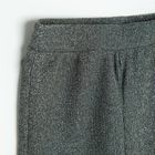 Cool Club, Legginsy dziewczęce, flare, prążkowane, srebrne