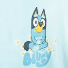 Cool Club, Luźny t-shirt dziewczęcy, bawełna organiczna, niebieski, Bluey