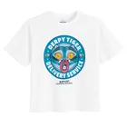 Cool Club, Luźny t-shirt dziewczęcy, biały, K-Pop Demon Hunters