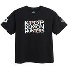 Cool Club, Luźny t-shirt dziewczęcy, czarny, K-Pop Demon Hunters
