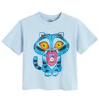 Cool Club, Luźny t-shirt dziewczęcy, niebieski, K-Pop Demon Hunters