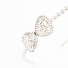 Cool Club, opaska, biała z perełkami i kokardą