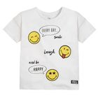 Cool Club, Piżama dziewczęca, biało-czarna, Smiley World
