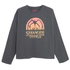 Cool Club, Piżama dziewczęca, grafitowa, Stranger Things