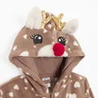 Cool Club, Piżama jednoczęściowa dziewczęca z kapturem, ocieplana, brązowa