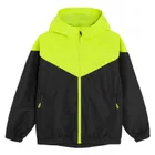Cool Club, Przeciwdeszczowa kurtka chłopięca z kapturem, zielono-czarna