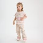 Cool Club, Spodnie dresowe dziewczęce, beżowe, Miffy