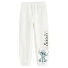 Cool Club, Spodnie dresowe dziewczęce, białe, Lilo i Stitch