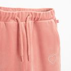 Cool Club, Spodnie dresowe dziewczęce, flare, welurowe, różowe
