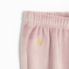 Cool Club, Spodnie dresowe dziewczęce, welurowe, ocieplane, różowe