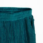 Cool Club, Spodnie materiałowe dziewczęce, welurowe, prążkowane, turkusowe