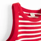 Cool Club, Sukienka dziewczęca bez rękawów, prążkowana, czerwono-biała