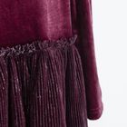 Cool Club, Sukienka dziewczęca z długim rękawem, ciemnofioletowa